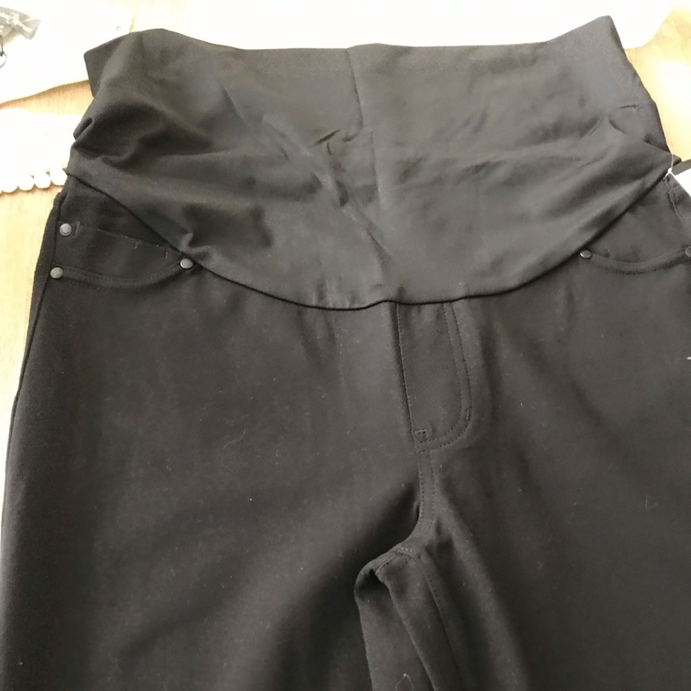 Maternity black jean leggings